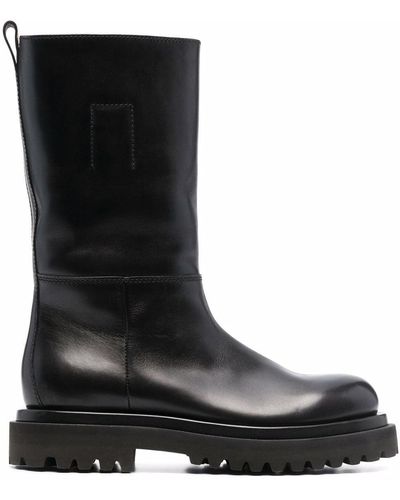 Officine Creative Wisal Pull-on Leather Boots - Black