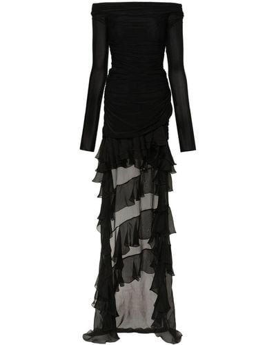 Blumarine Vestido con diseño asimétrico - Negro