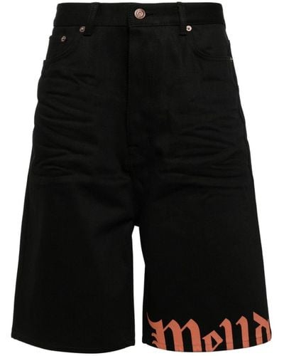 we11done Logo-print Bermuda Shorts - Black