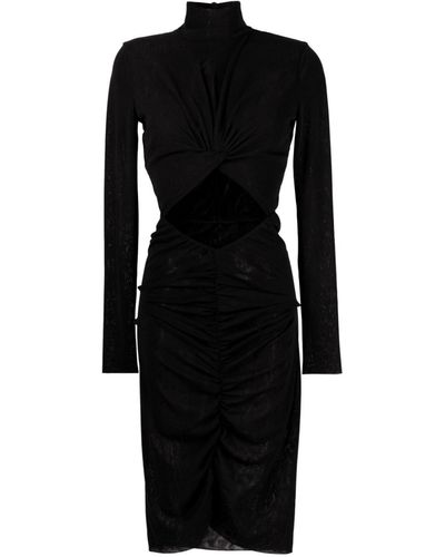 ANDAMANE Cut-out Detailed Midi Dress - Black