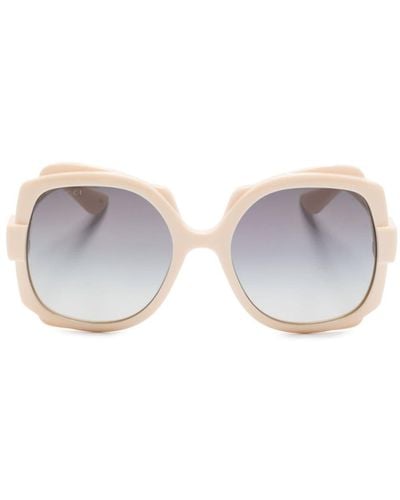 Gucci Tortoiseshell-effect Square-frame Sunglasses - Grey