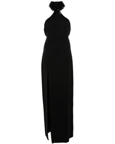 Tom Ford Vestido largo con detalle de cuentas - Negro