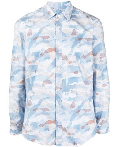 Dondup Overhemd Met Print - Blauw