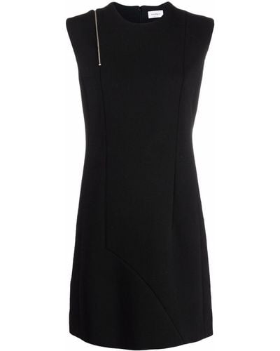 Ferragamo Zip-shoulder Mini Dress - Black