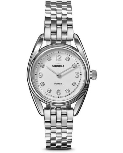 Shinola Montre The Diamond Dial Derby 30 mm - Métallisé