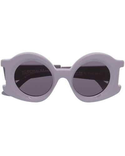 Kuboraum R4 Round-frame Sunglasses - Purple