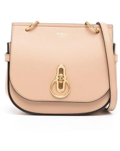 Mulberry Small Amberley Leather Satchel Bag - Natural