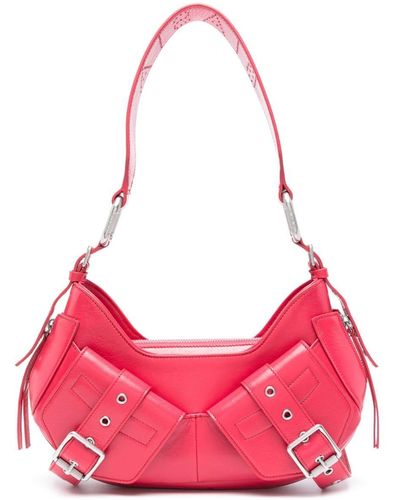 BIASIA Y2k Small Leather Shoulder Bag - Pink