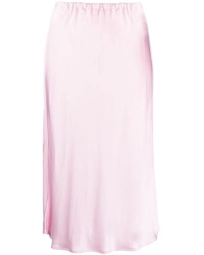 Jil Sander Elasticated-waist Flared Midi Skirt - Pink
