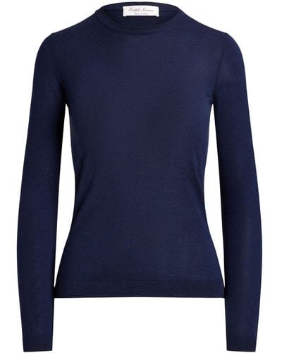 Ralph Lauren Collection Fine-knit Cashmere Sweater - Blue