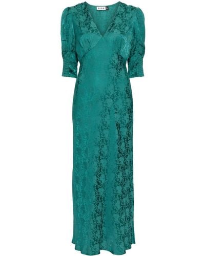 RIXO London Zadie Floral-jacquard Dress - Green