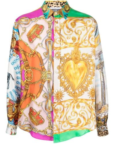 Moschino Zijden Overhemd Met Print - Meerkleurig