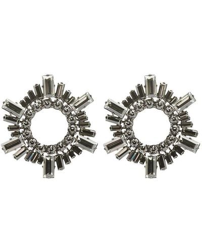 AMINA MUADDI Mini Begum Crystal-embellished Earrings - Metallic
