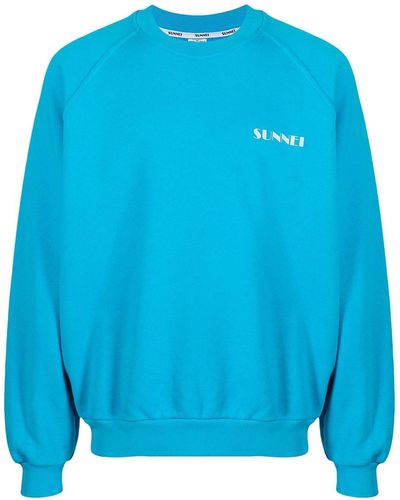 Sunnei Sweater Met Logoprint - Blauw