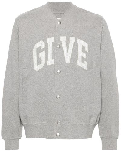 Givenchy Mélange-effect Cotton Track Jacket - Gray
