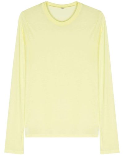 Baserange Mélange Lyocell T-shirt - Yellow