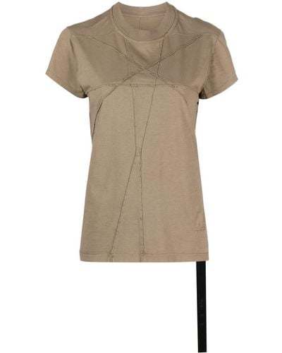 Rick Owens T-shirt à coutures contrastantes - Neutre