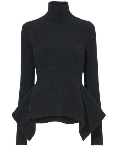 Proenza Schouler Rollkragenpullover mit Rüschensaum - Schwarz