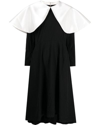 Comme des Garçons Oversized-rounded-collar Dress - Black