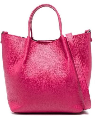 Fabiana Filippi Small Inga Logo-patch Leather Crossbody Bag - Pink