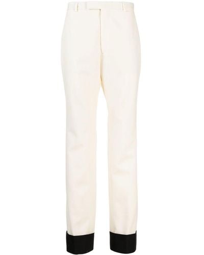 Gucci Pantalon de costume en mohair mélangés - Blanc
