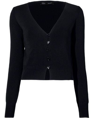 Proenza Schouler Fine-knit V-neck Cardigan - Black