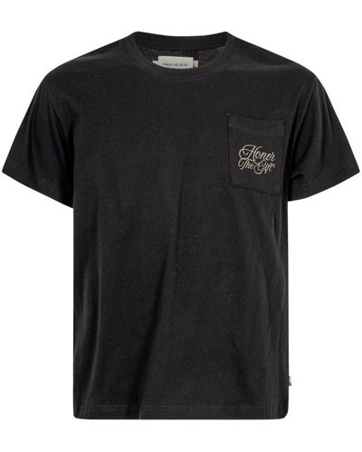 Honor The Gift Camiseta Sewing Needle con logo estampado - Negro
