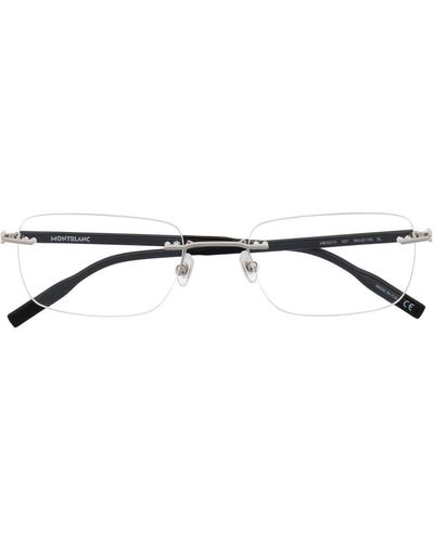 Montblanc スクエア眼鏡フレーム - メタリック