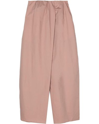 Alysi Drop-crotch Cropped Pants - Pink