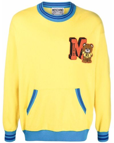 Moschino フロックロゴ セーター - イエロー