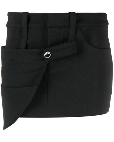 Coperni Strap-detail Mini Skirt - Black