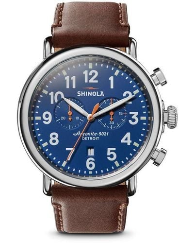 Shinola Reloj The Runwell Chronograph de 47mm - Azul