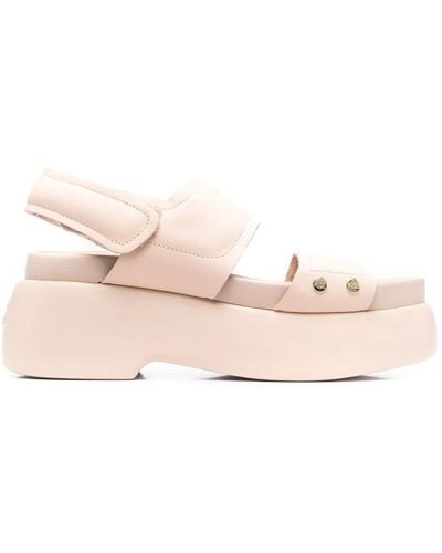 Agl Attilio Giusti Leombruni Double-strap Leather Sandals - Pink