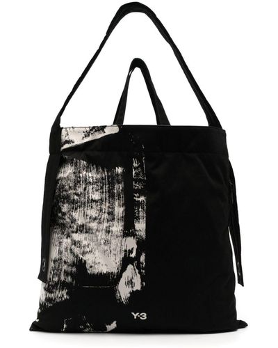 Y-3 Logo-print Recycled Polyester Tote Bag - Black