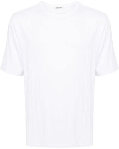 Peter Do T-shirt con pieghe - Bianco