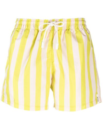 Sunnei Striped Swim Shorts - Yellow
