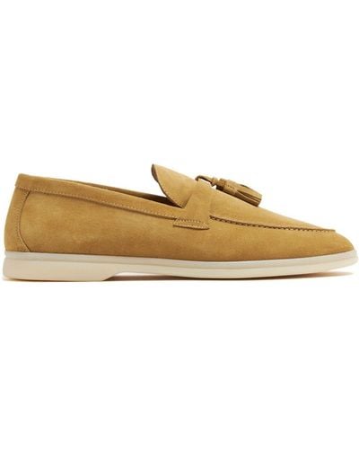 SCAROSSO Leandro Suede Loafers - Natural