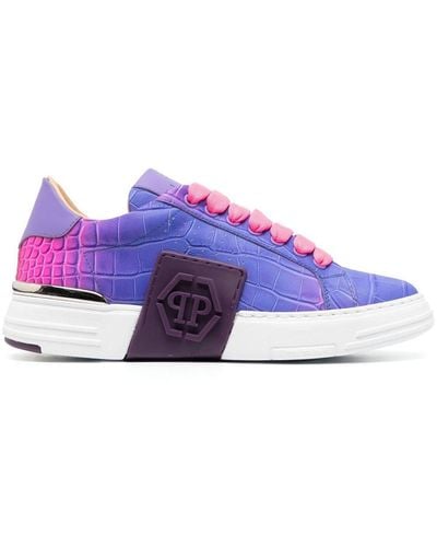 Philipp Plein Hexagon Low-top Sneakers - Purple