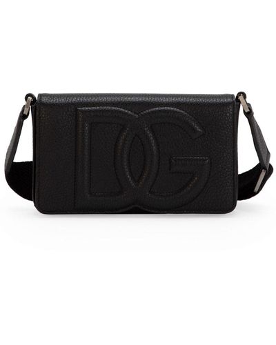 Dolce & Gabbana Kuriertasche mit Logo-Prägung - Schwarz