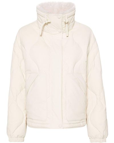 Liska Shearling-collar Quilted Jacket - Natural