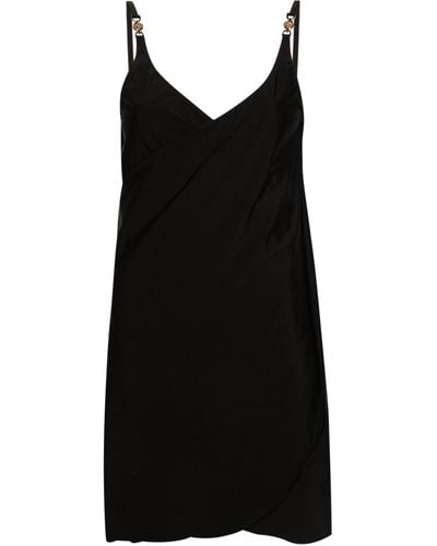 Versace メドゥーサ ラップドレス - ブラック