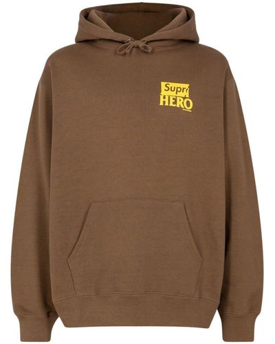 Supreme Felpa con cappuccio x Antihero - Marrone