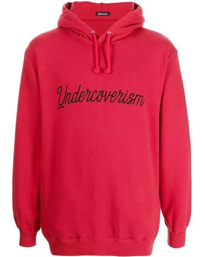 Undercoverism Cursive Logo-print Hoodie - Red