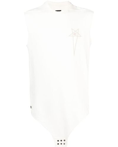 Rick Owens X Champion X Champion Trägershirt mit Logo - Weiß