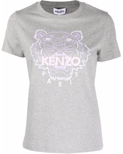 KENZO タイガープリント Tシャツ - グレー