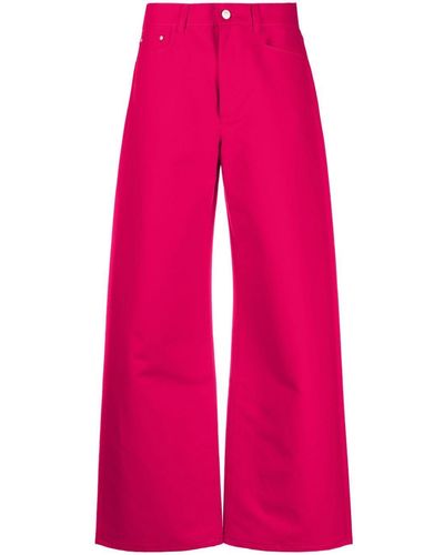 Wandler Wide-leg Cotton Trousers - Pink
