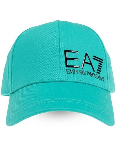 EA7 Gorra con letras del logo - Azul