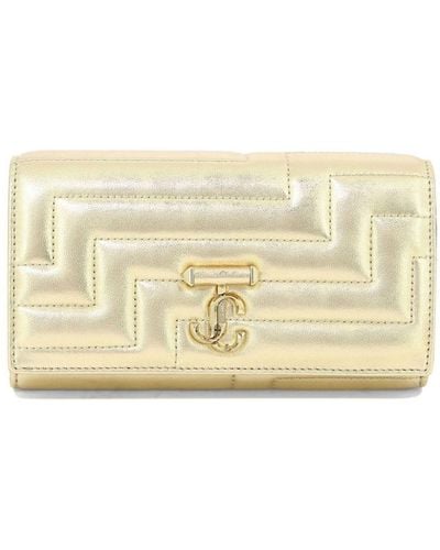 Jimmy Choo Avenue Quilted Clutch Bag - Natural