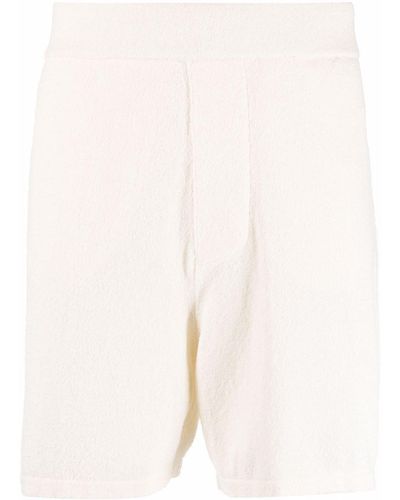 Laneus Sponge Towel Bermuda Shorts - White