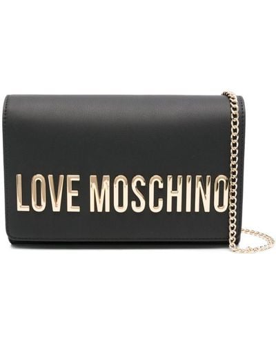 Love Moschino ロゴプレート ショルダーバッグ - ブラック